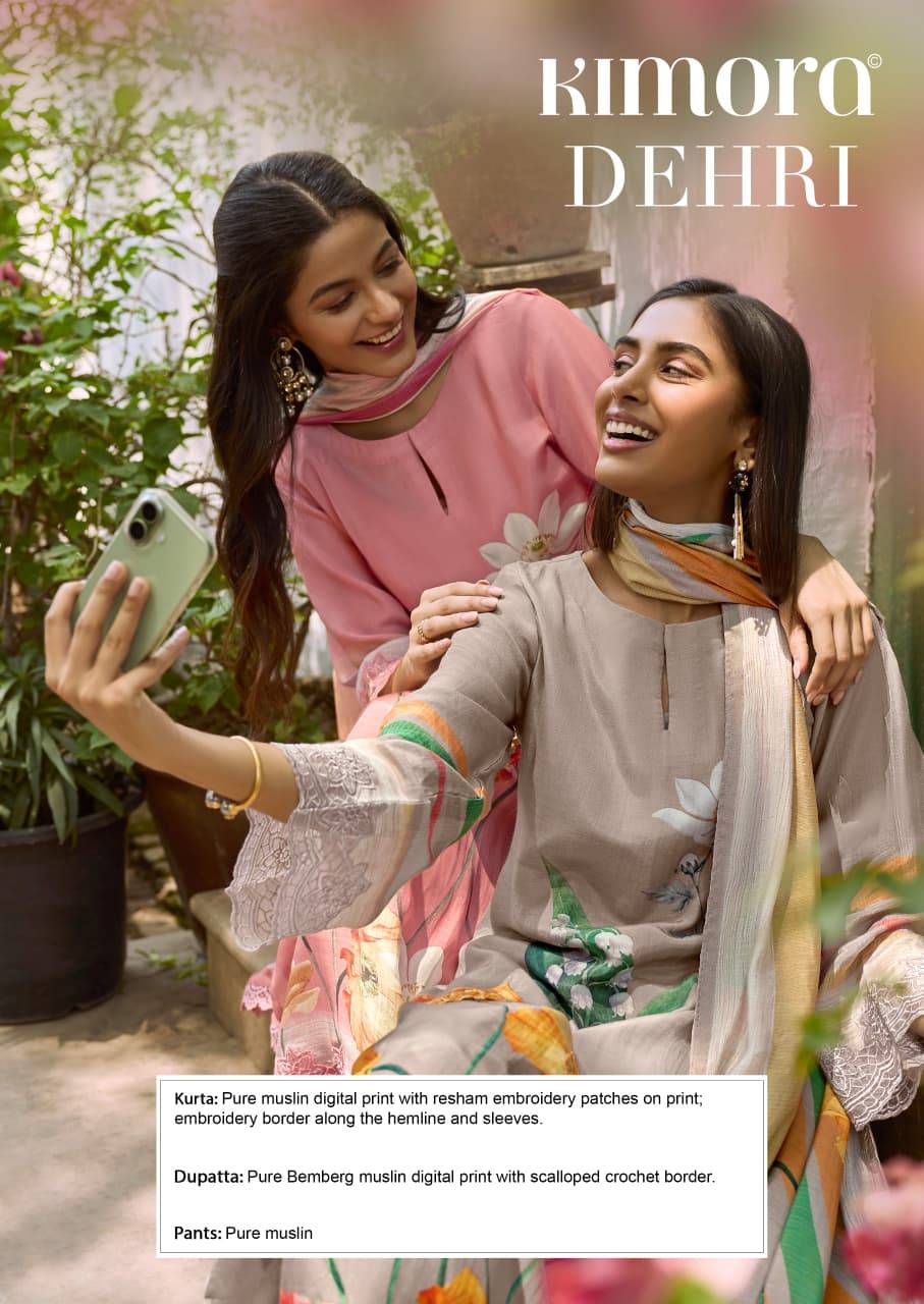 Dehri By Kimora suit 2411 to 2414 Series Stylish Beautiful Colourful Pure Muslin Dresses At Wholesale Price